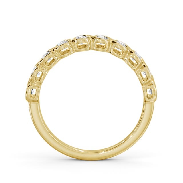 Juno Half Eternity Round Lab Diamond Unique Bezel Set Ring